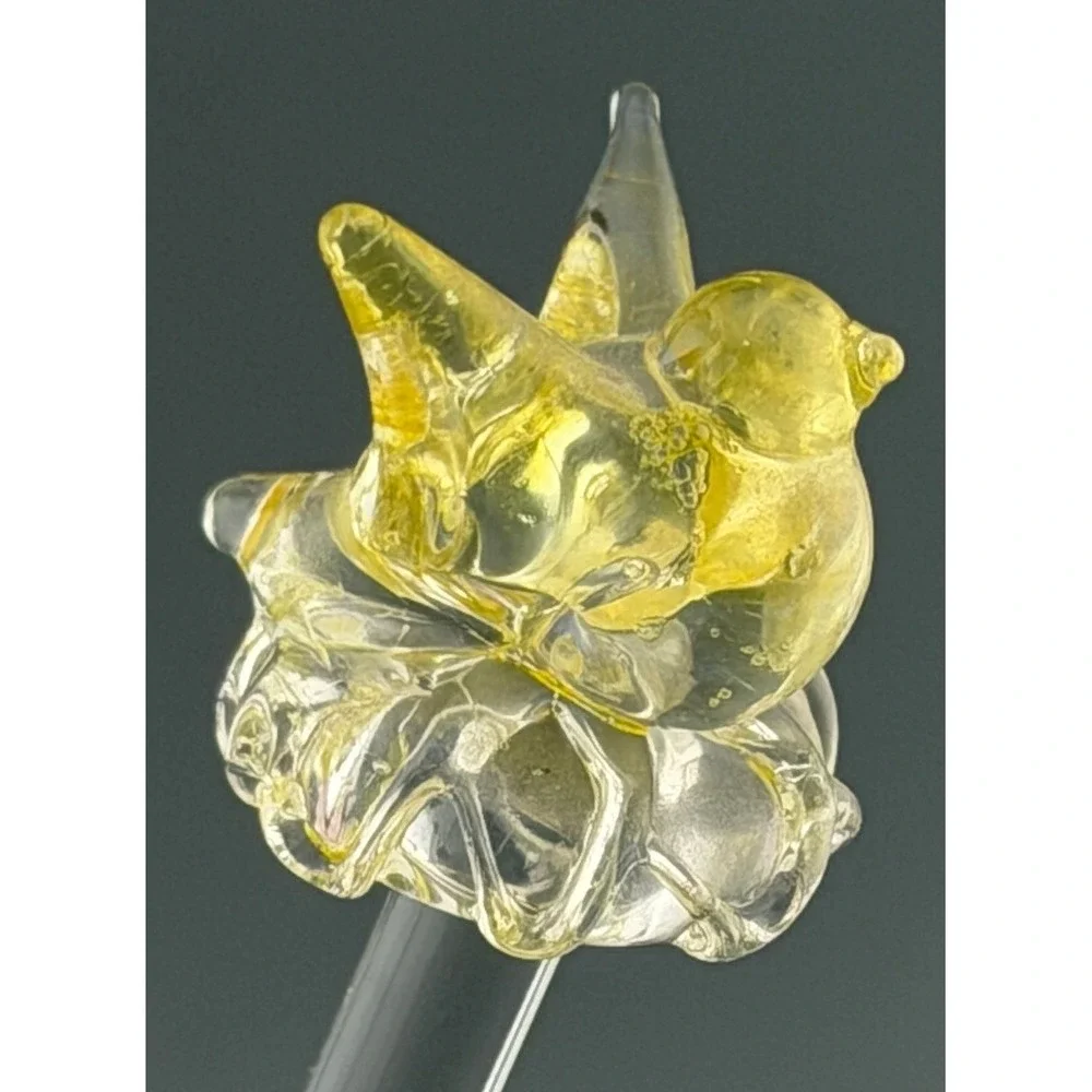 Vintage Glass Bird Swizzle Sticks Love Dove 7